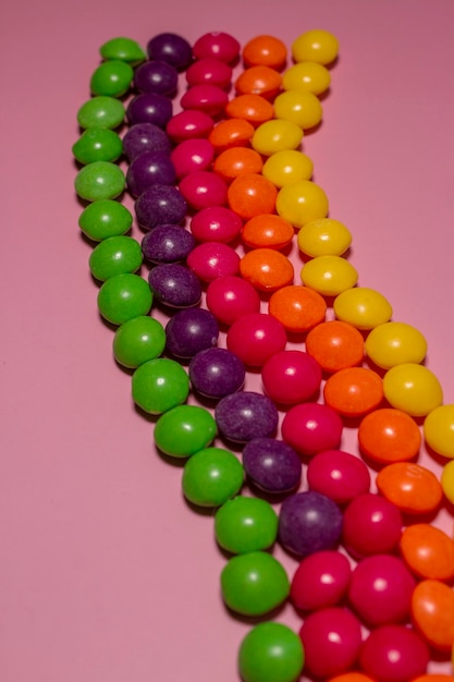 Close up van kleurrijke Skittles snoep snoep