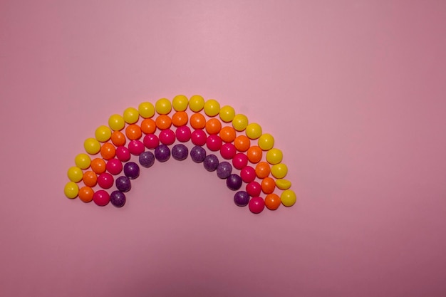 Close up van kleurrijke Skittles snoep snoep