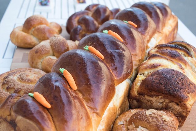 Close-up van koekjes op een bord