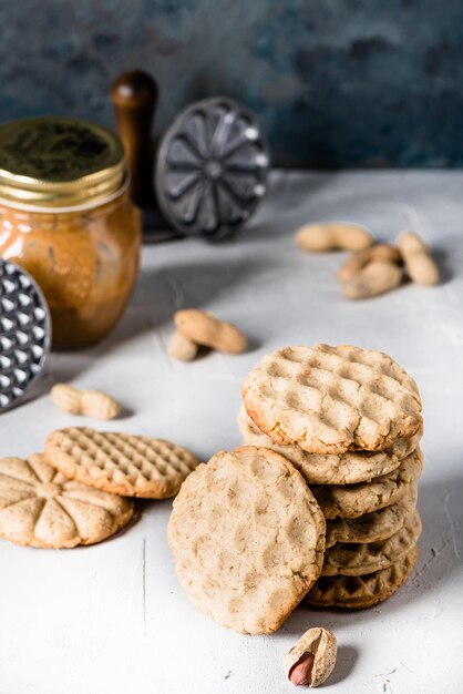 Close-up van koekjes op tafel