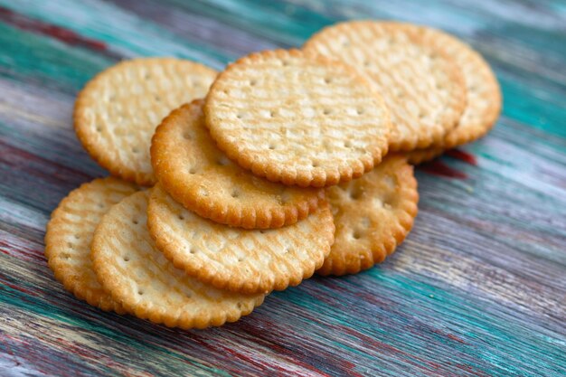 Foto close-up van koekjes op tafel