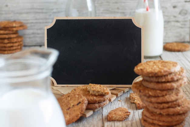 Foto close-up van koekjes op tafel