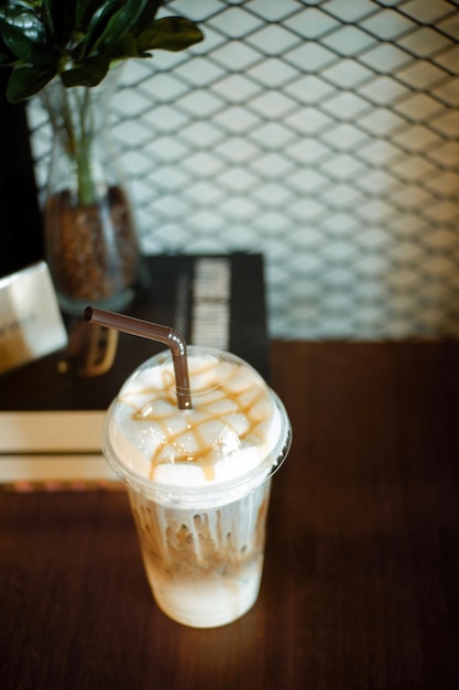 Close-up van koffie op tafel
