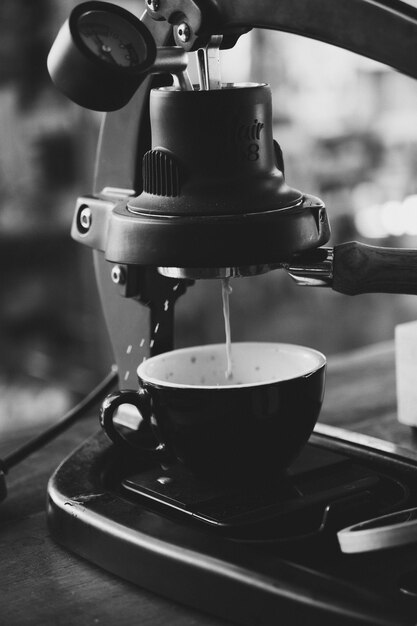 Close-up van koffie op tafel