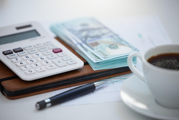 Close-up van koffie op tafel