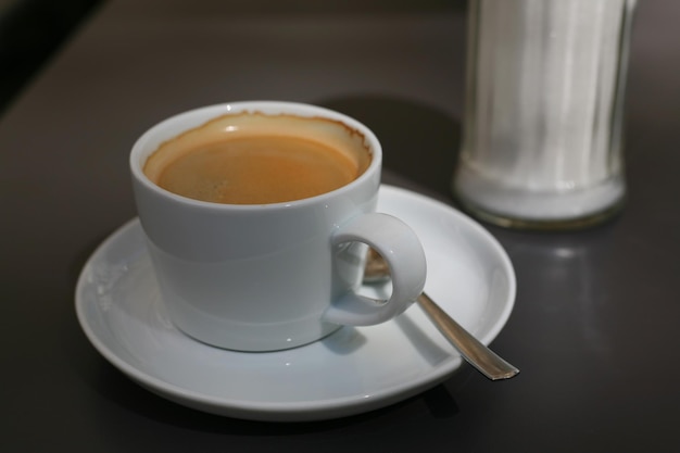 Close-up van koffie op tafel