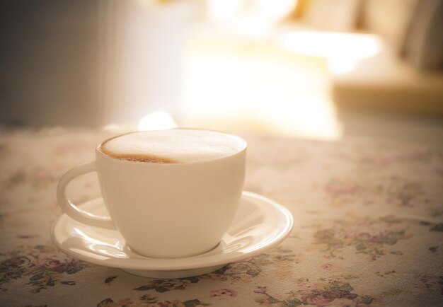 Close-up van koffie op tafel