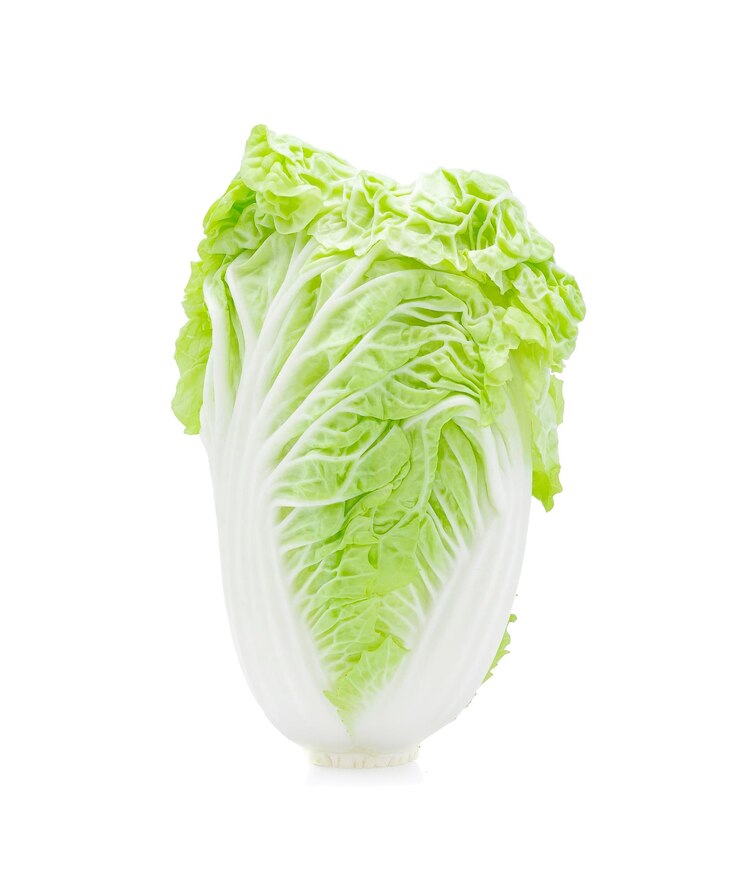 Foto close-up van kool tegen een witte achtergrond