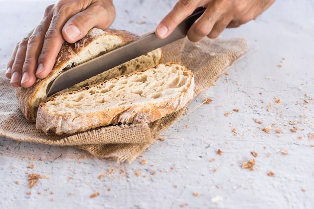 Close-up van lekker rustiek brood