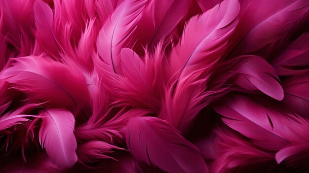 Close-up van lichte fuchsia luxe veer achtergrond met kopieerruimtes generatieve ai