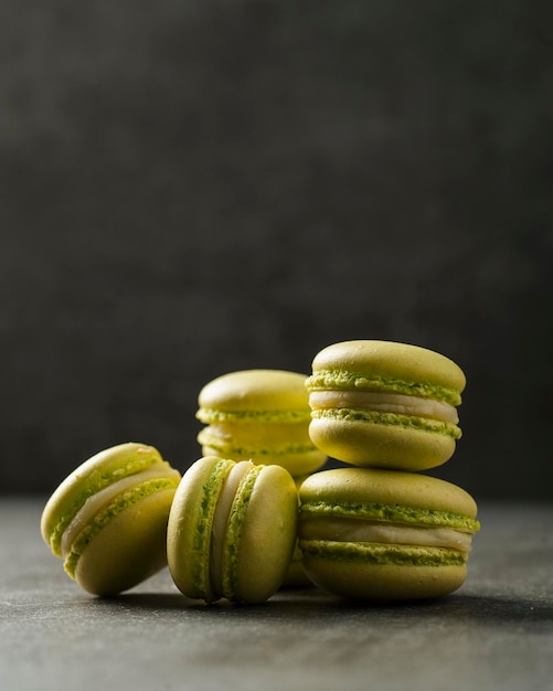 Close-up van macaroons op tafel