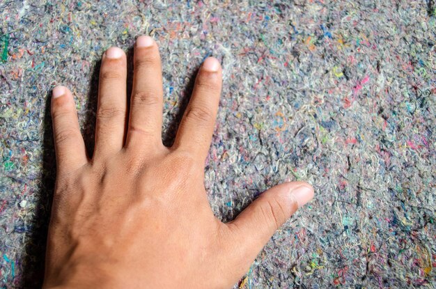 Foto close-up van menselijke hand