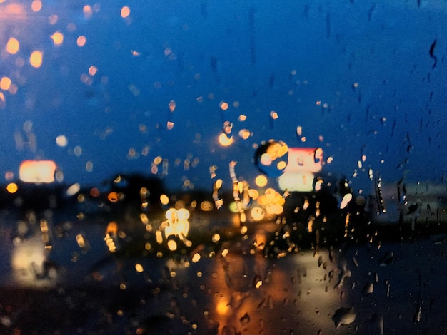 Foto close-up van nat verlicht tijdens het regenseizoen