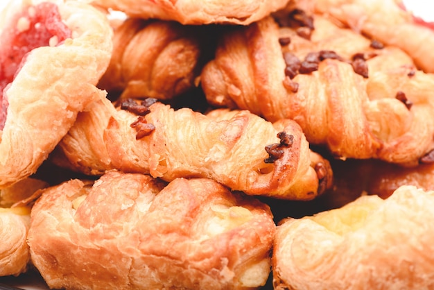 Close-up van partijverscheidenheid minideense gebakjes.