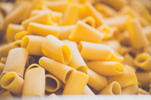 Close-up van pasta in de fabriek