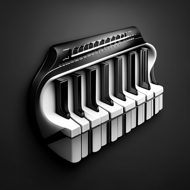 Foto close-up van piano toetsen of realistische piano toetsen