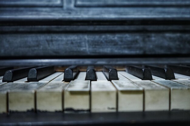 Foto close-up van piano toetsen