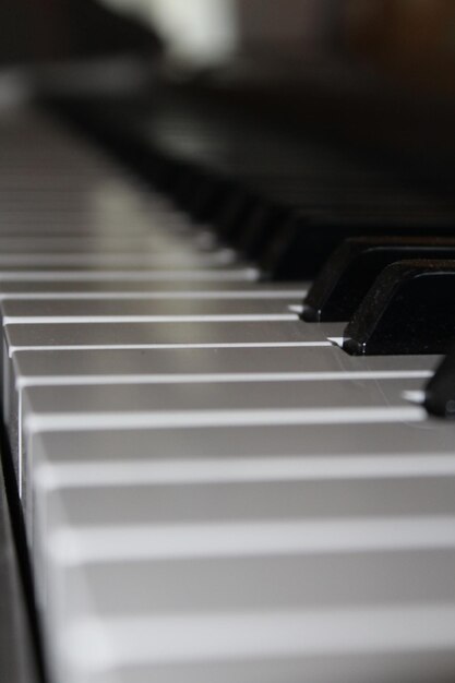 Close-up van piano-toetsen