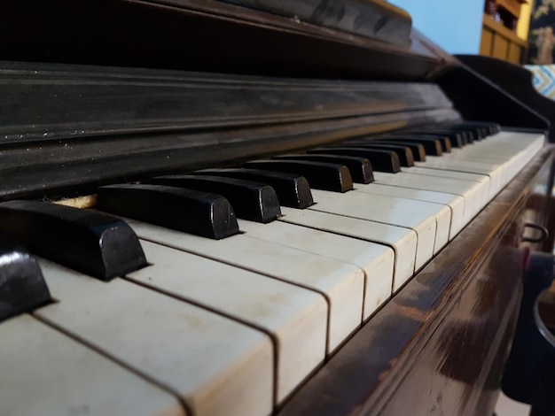 Close-up van piano toetsen