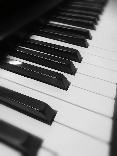 Close-up van piano toetsen
