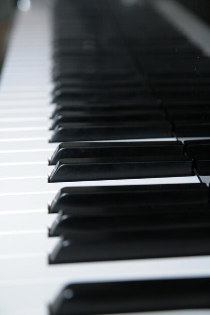 Close-up van piano toetsen