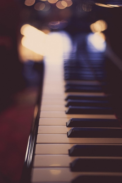 Close-up van piano toetsen