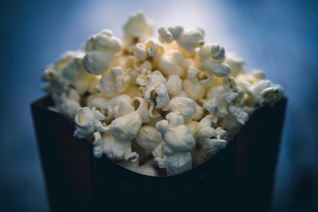 Close-up van popcorn in een container