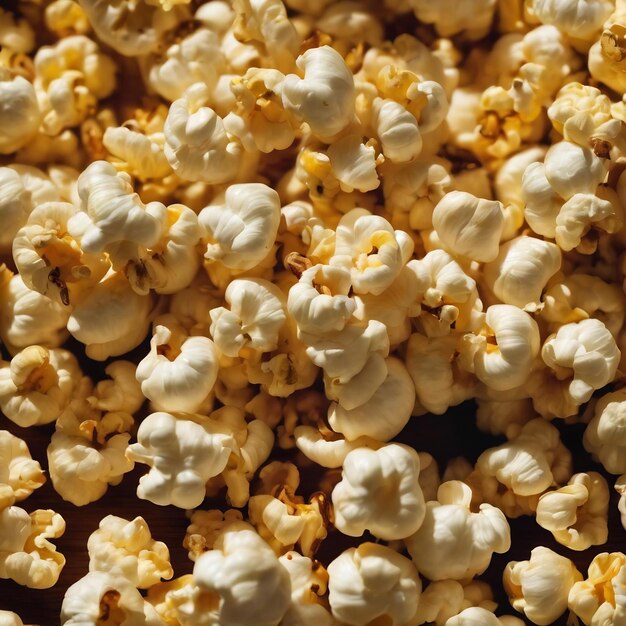 Close-up van popcorn in een houten kom