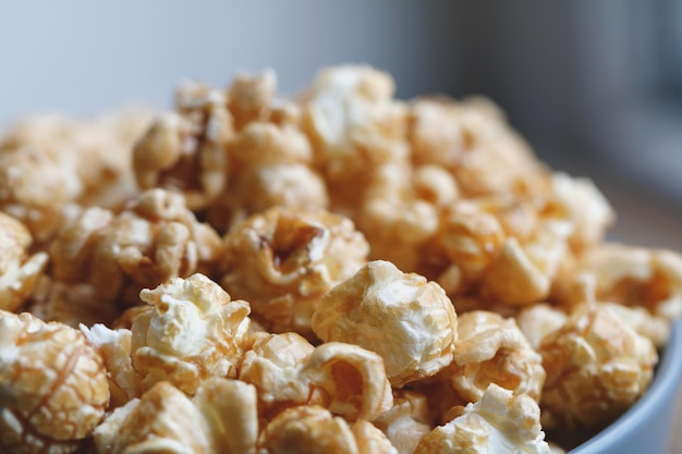 Foto close-up van popcorn