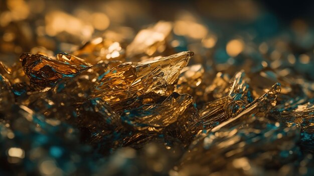 Close-up van prachtige kristallen met stralende glans en unieke formatie generatieve AI