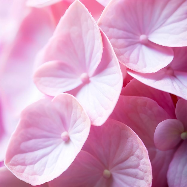 Close-up van roze hortensia