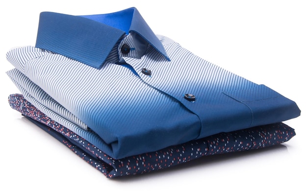 Close-up van shirts op een witte achtergrond