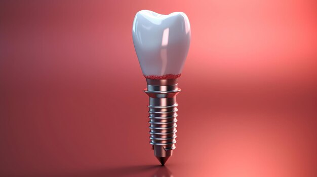Foto close up van tandheelkundige tanden implantaat