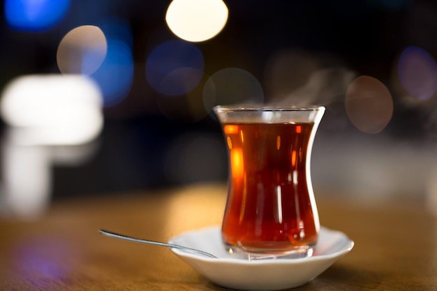 Close-up van thee op tafel