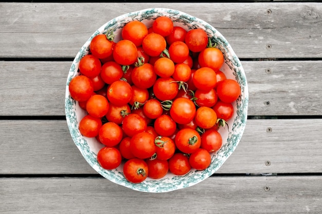 Close-up van tomaten in een schaal