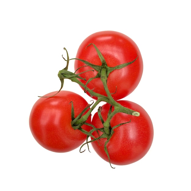Close-up van tomaten tegen witte achtergrond