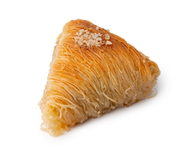 Close up van Turkse dessert baklava geïsoleerd op white