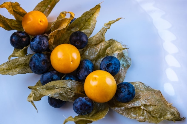 Foto close-up van typisch kerstfruit