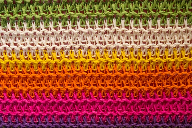 Foto close-up van veelkleurig textiel