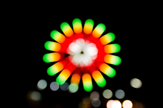 Foto close-up van veelkleurige lichten