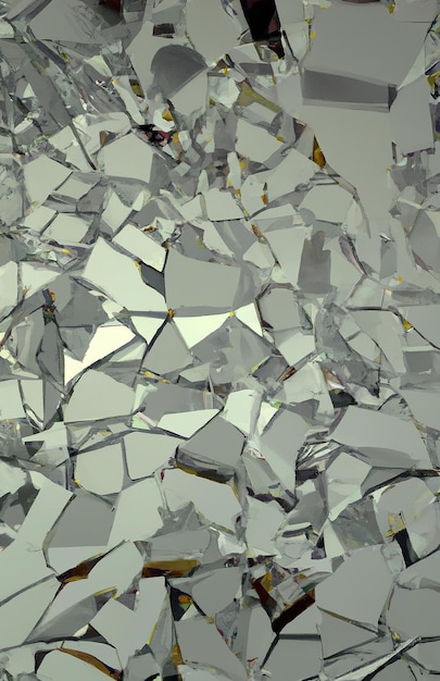 Close-up van verbrijzeld glas gemaakt met behulp van generatieve AI-technologie
