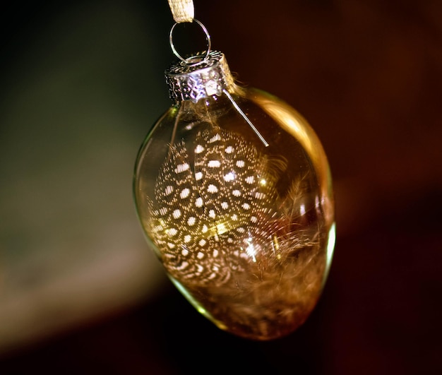 Close-up van verlichte kerstverlichting