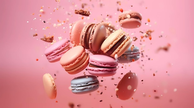 close-up van verschillende zoete cupcakes op witte achtergrond voor promotie van de snoepwinkel