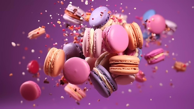 close-up van verschillende zoete cupcakes op witte achtergrond voor promotie van de snoepwinkel