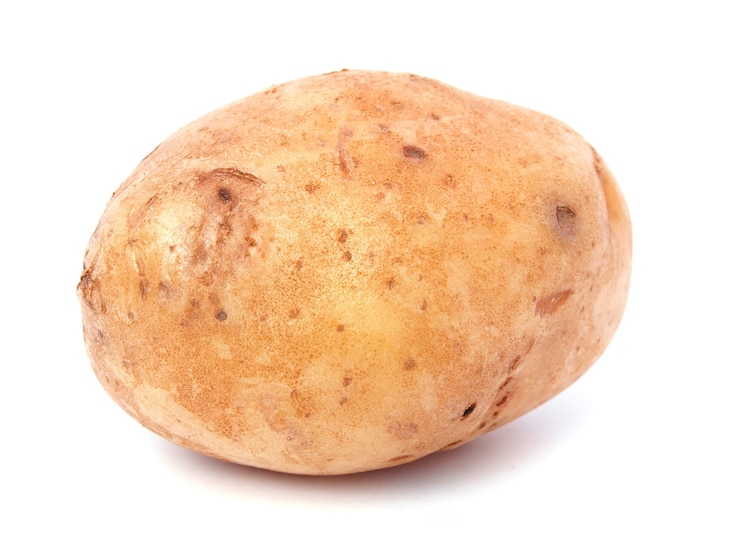 Foto close-up van verse aardappelen