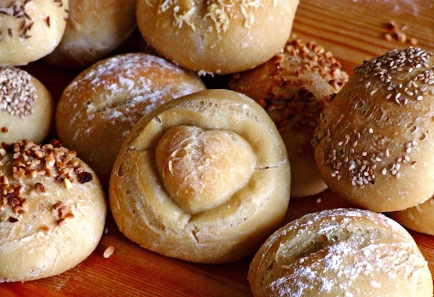 Close-up van verse broodjes