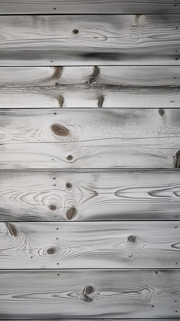 Close-up van vintage grijze houten plankenmuur met getextureerd wit hout Verticaal mobiel behang