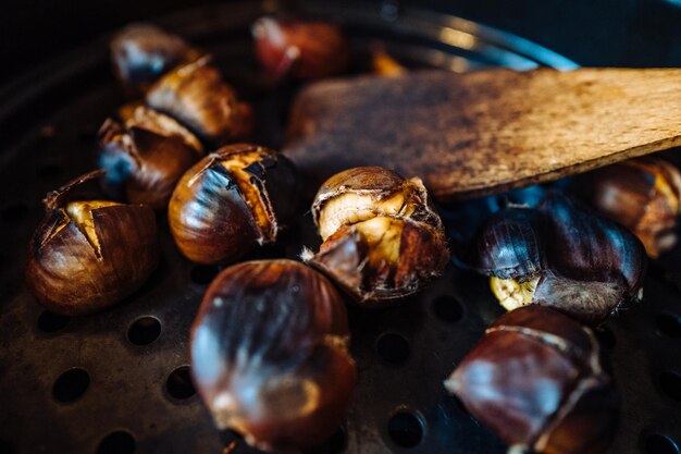 Close-up van voedsel op tafel