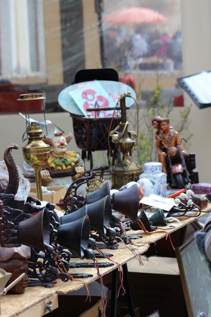 Foto close-up van voorwerpen op tafel