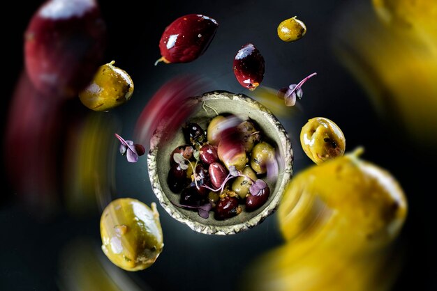 Foto close-up van vruchten op de plant